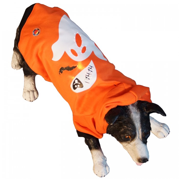 LED Hundebekleidung Hundepullover Orange für große und kleine Hunde mit
