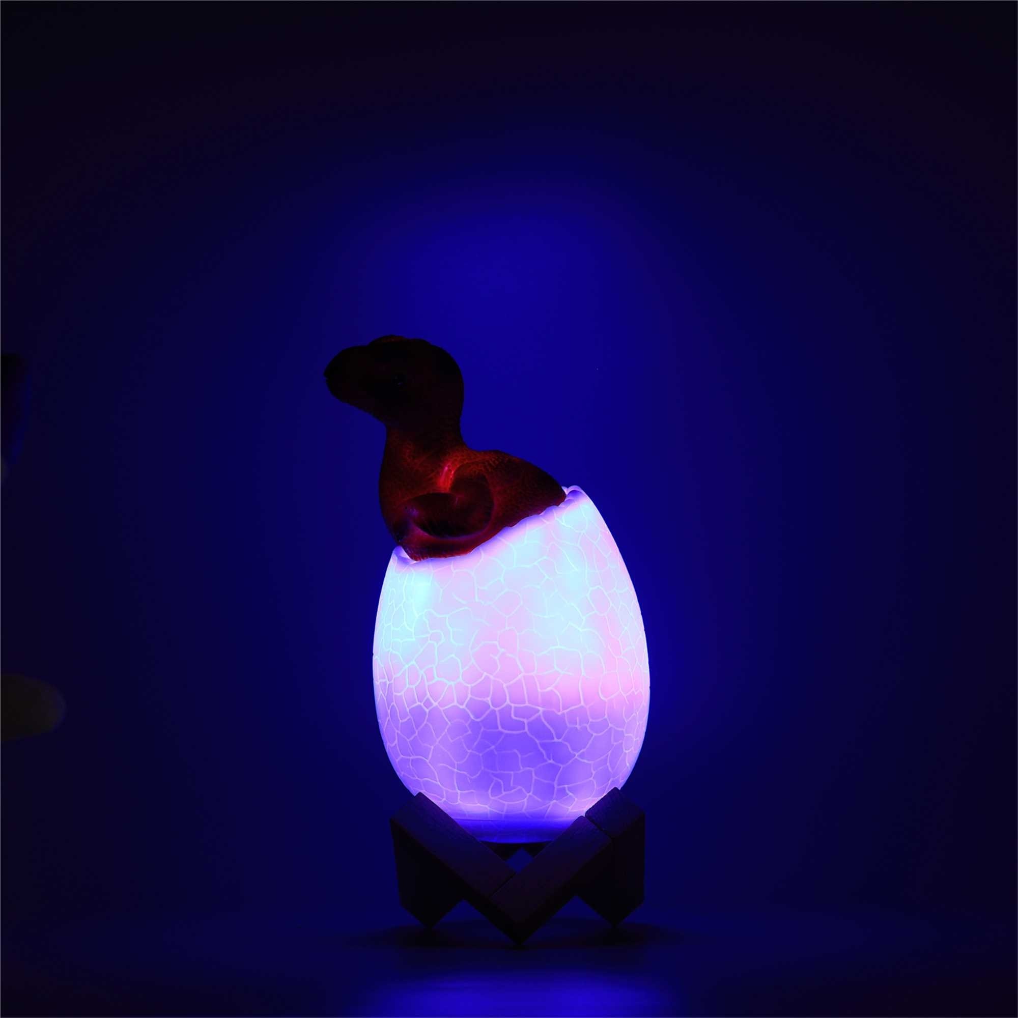 niedliche 3D LED Tischlampe Dinosaurier Gelb Braun Nachtlicht Farbwechsel Lampe 