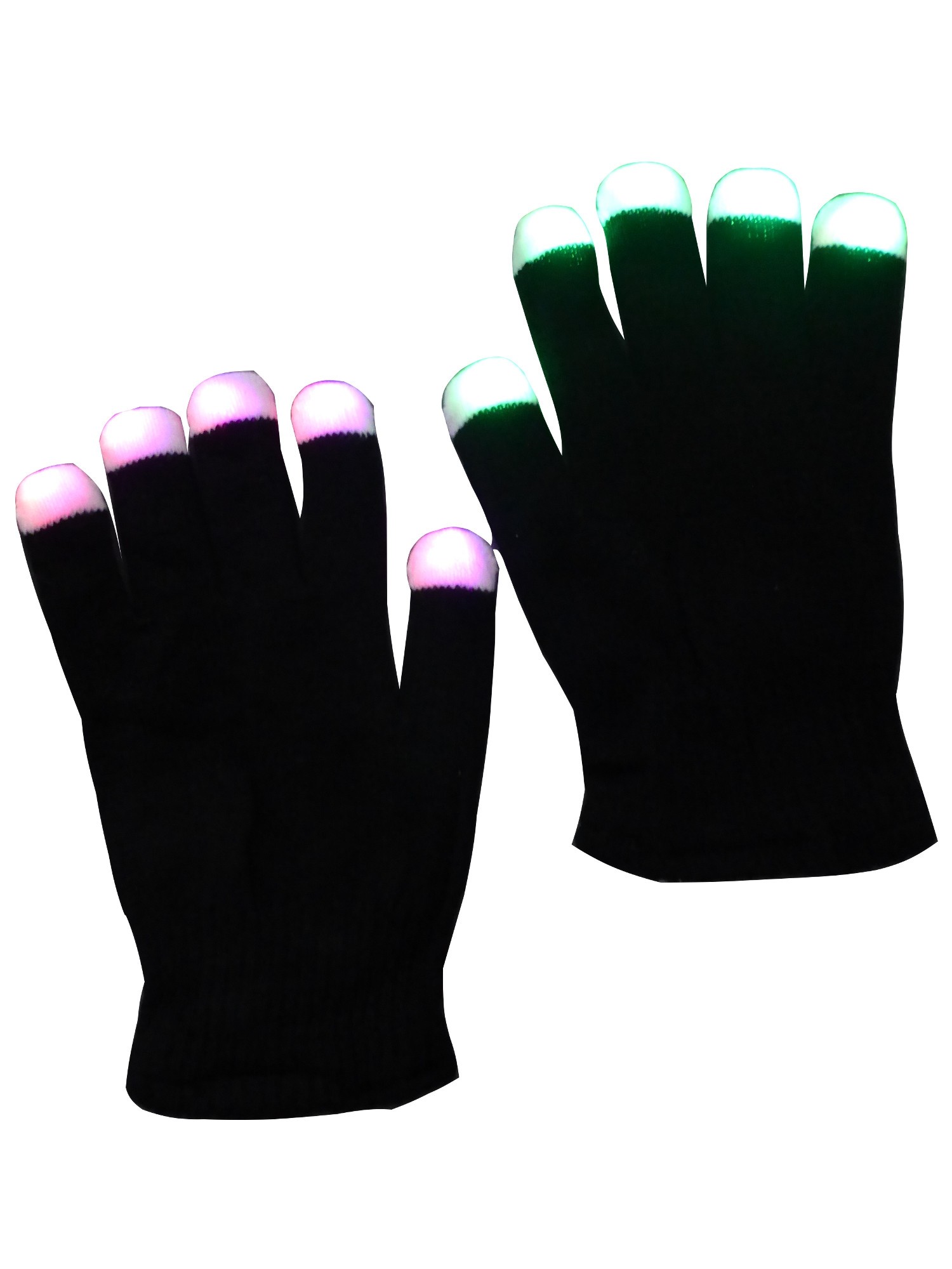 grau.zone in verschiedenen Farben leuchtende schwarze LED Handschuhe Party Handschuhe Fingerhandschuhe blinkende Handschuhe leuchtende Handschuhe