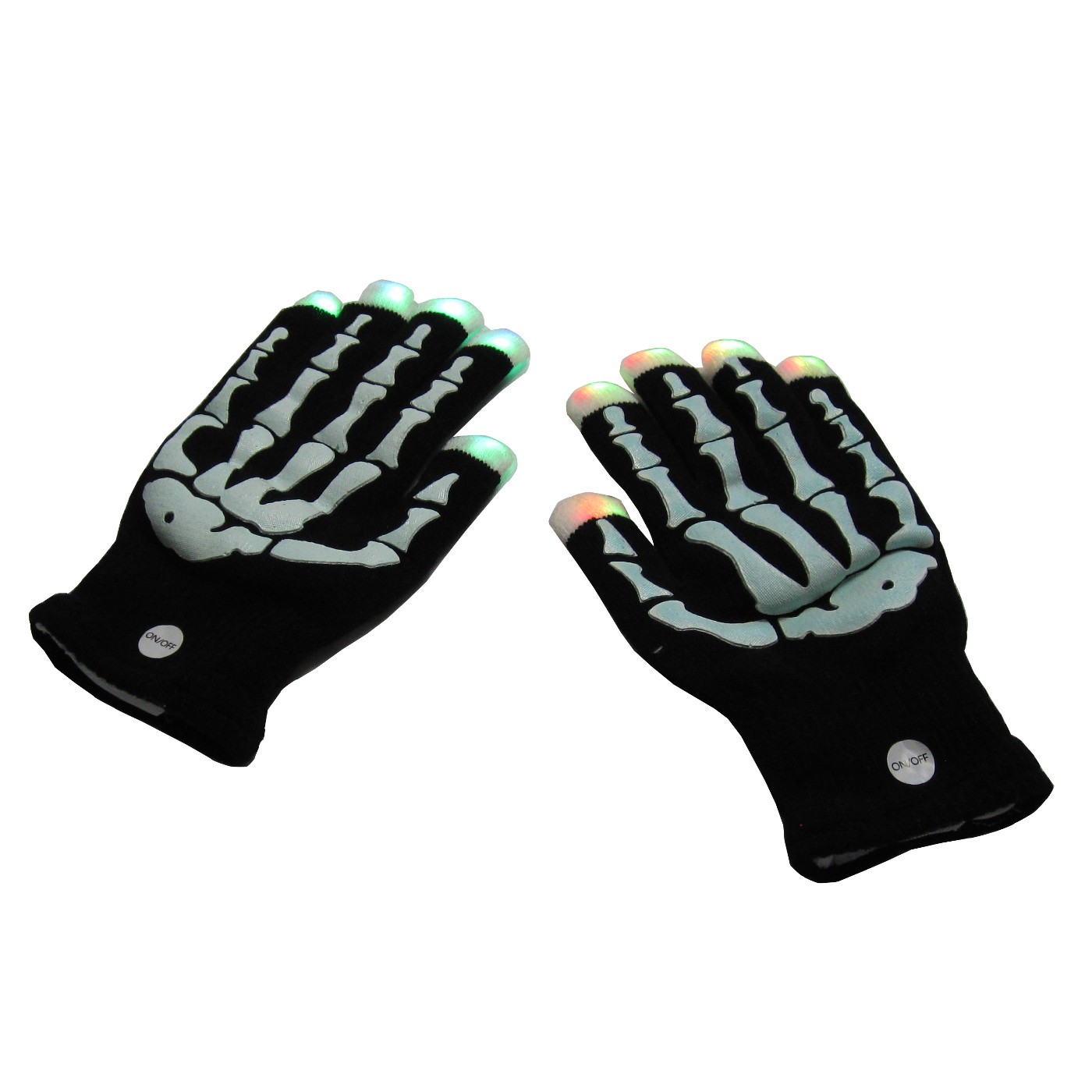AZHU Leuchtende Handschuhe LED-Skelett-Handschuhe Leuchtende Handhandschuhe LED-Party-Handschuhe LED-Handschuhe Fingerlichter Tanzperformance LED-Handschuhe Blau 