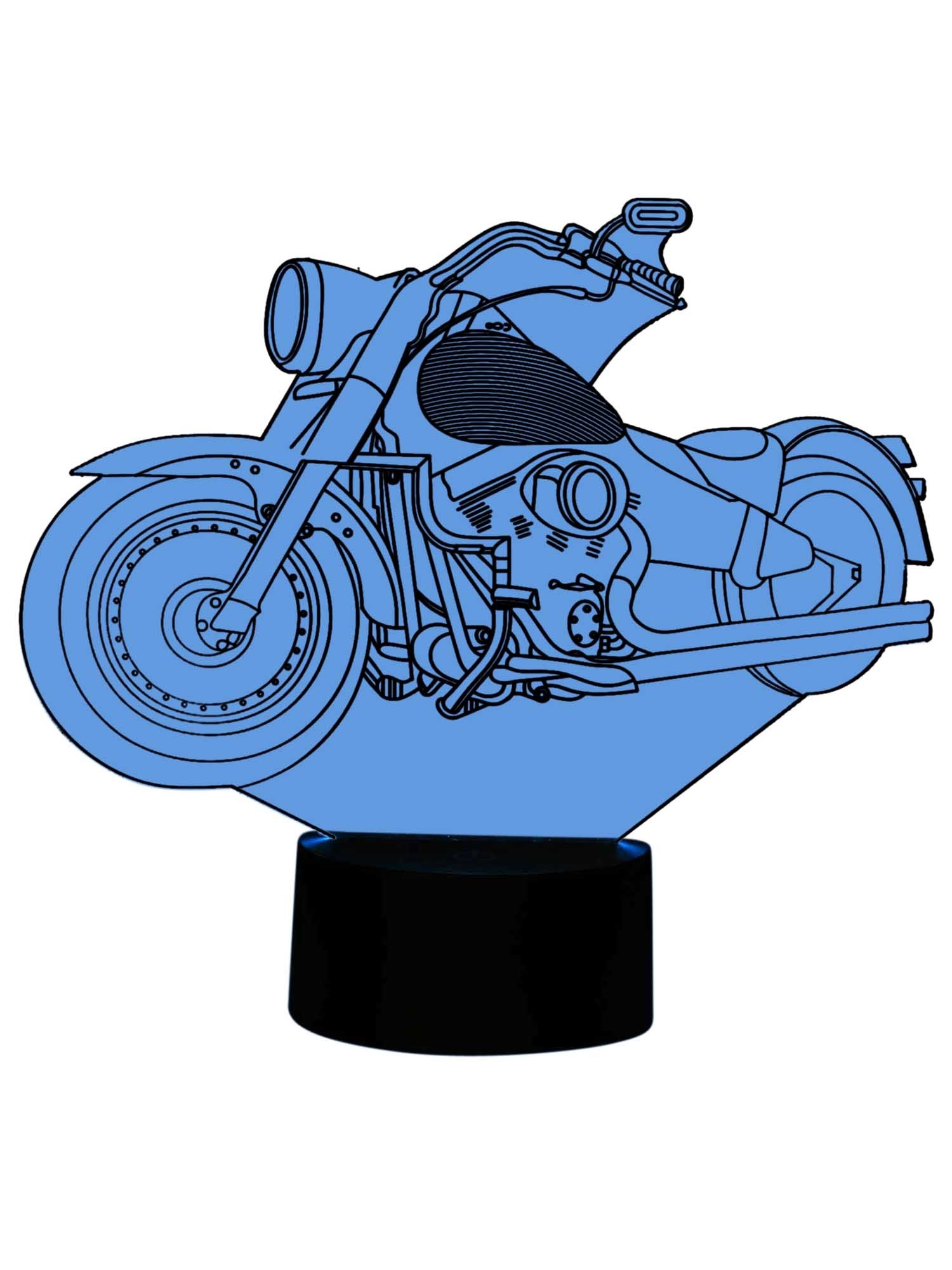 NEU Harley Davidson Motorrad 3D LED Tischlampe/Nachtlicht 7 Color Batterie 698 