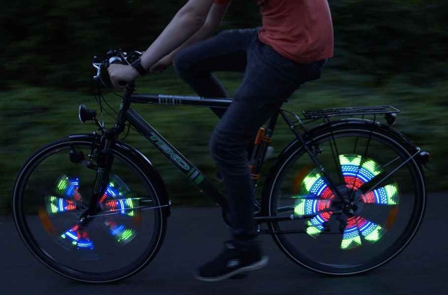 Speichenlichter Fahrrad Zubehör, 14 LED doppelseitige