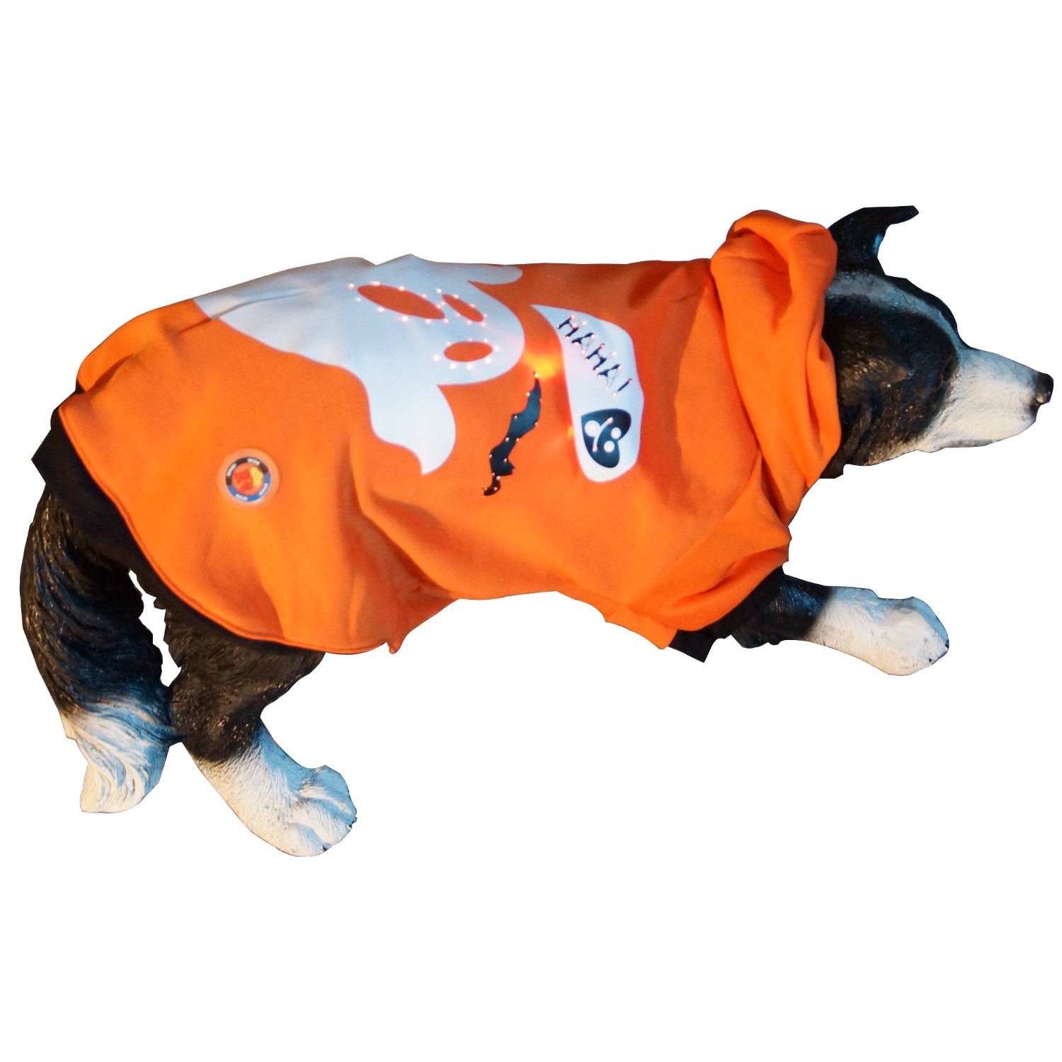LED Hundebekleidung Hundepullover Orange für große und kleine Hunde mit