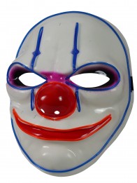 Halloween Leuchtmaske Gesichtsmaske ES böser Clown Killermaske leuchtende blinkende Horror Partymaske