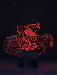 originelle 3D LED-Lampe Motorrad Biker Designer-Leuchte Farbwechsel Tischleuchte Tischlampe Show-Effekt Motrradfahrer Clubhaus