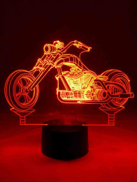 3D-LED Lampe Chopper Biker Motorradfahrer Tischlampe Wohnlicht Club-Nachtlicht