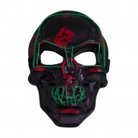leuchtende Halloween LED-Maske Totenkopf-Schädel Leuchtmaske Partymaske Karneval