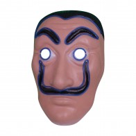 LED-Maske Haus des Geldes Leuchtmaske Partymaske Karneval Gesichtsmaske Fastnacht
