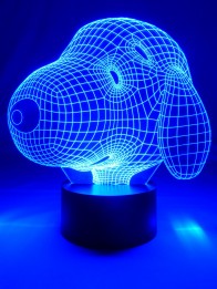 niedliche 3D LED-Lampe Hund Farbwechsel  Kinderlampe Nachttischlampe Tischleuchte Kinderzimmer 
