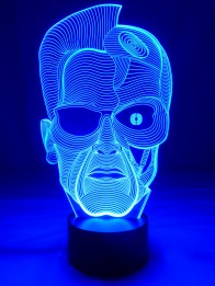 originelle 3D LED-Lampe Terminator Mehrfarbenlicht Tischlampe Wohnlicht Tischleuchte Nachttischlampe