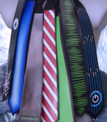 LED Krawatte An/Aus Knopf,Leuchkrawatte mit Style
