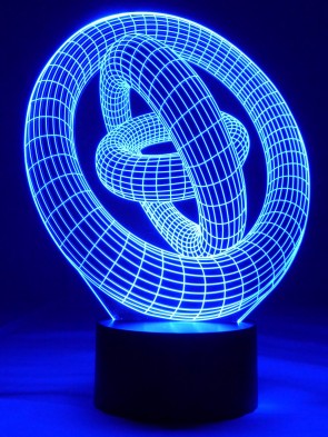 originelle 3D LED-Lampe Designerlampe Stimmungslicht Wohnlicht Motivlampe Magischer Kreis