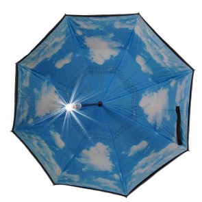 Upside Down Regenschirm Motiv Himmel