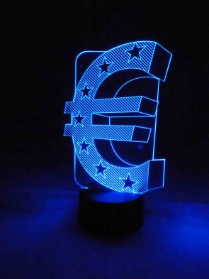 3D Lampe Euro Zeichen