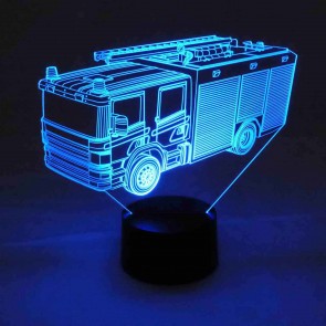 3D LED-Lampe Feuerwehr Kinderzimmer Farbwechselleuchte Wohnlicht Tischlampe Tischleuchte Nachttischlampe