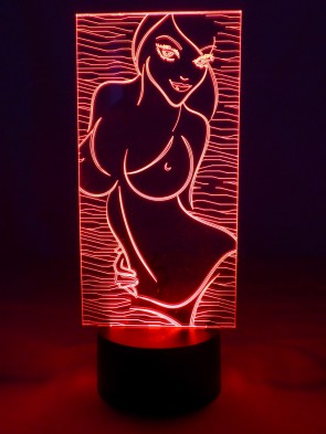 3D LED-Lampe sexy Girl Mehrfarben Lampen Wohnlicht Nachtisch-Lampe Tischleuchte