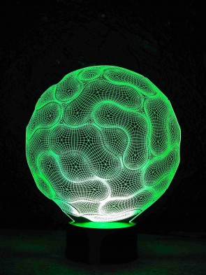 originelle 3D LED-Lampe Nacht-Tischlampe Halloween Schädel Farbwechsel Motivlampe Gehirn