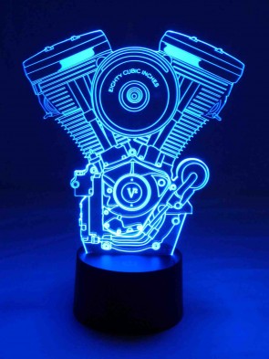 3D LED-Lampe V2 Motor luftgekühlt Mehrfarben-Licht Biker Rocker Motorradfahrer