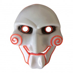 Halloween Leuchtmaske Jigsaw leuchtende Gesichtsmaske Horror Karneval Fasching