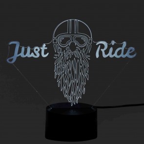 3D Illusion Led Lampe Biker Motorradfahrer Rocker RGB Tischlampe Wohnlicht 