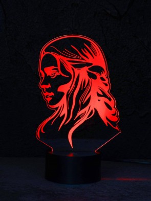 3D LED-Lampe  Drachenmutter Prinzessin Tischleuchte Nachttischlampe Mehrfarben-Licht Tischlampe