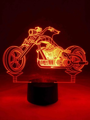 3D-LED Lampe Chopper Biker Motorradfahrer Tischlampe Wohnlicht Club-Nachtlicht
