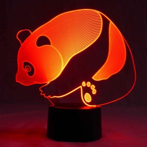 originelle 3D LED-Lampe Farbwechsellicht Wohnlicht Tischlampe Tischleuchte Motivlampe Panda Bär