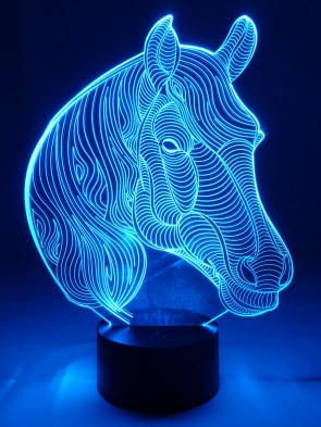 originelle 3D LED-Lampe Pferd Farbwechsellicht Reitschulen Pferd Reiter
