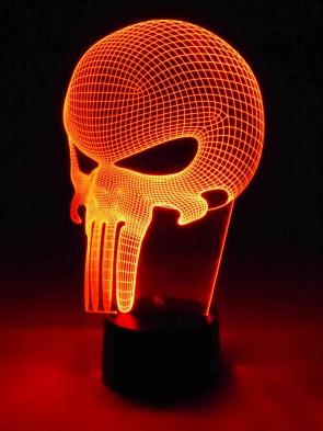 3D LED-Lampe Totenkopf Nacht-Tischlampe Mehrfarben-Lampen Biker Wohnlicht Beleuchtung