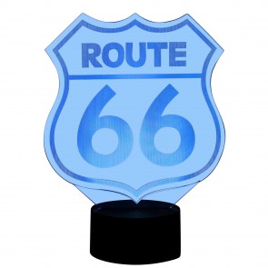 3D Led Lampe Route 66