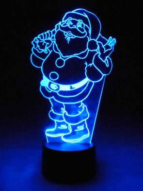 originelle 3D LED-Lampe Weihnachten Tischleuchte Wohnlicht Wohnzimmer Motivlampe Santa Claus