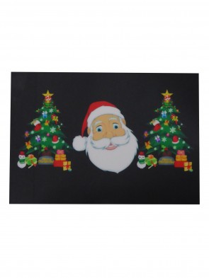 LED T-Shirt „Weihnachten mit Santa Claus“  leuchtender blinkender Weihnachtsmann Weihnachts-Party