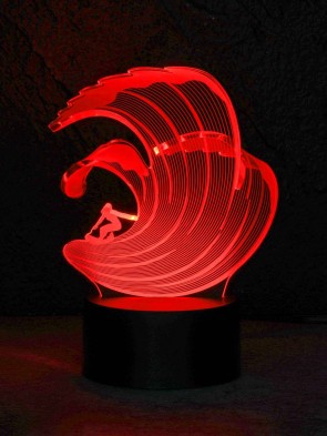 originelle 3D LED-Lampe Surfer Farbwechsel-Leuchte Wohnlicht Tischlampe Tischleuchte Nachttischlampe Motivlampe