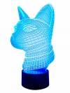 originelle 3D-LED-Lampe Katze Mehrfarben-Licht Tischlampe Nachtlampe Tischleuchte Wohnlicht