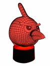 3D LED-Lampe Vogel Multicolor Wohnlicht Farbwechsel RGB Tischleuchte Tischlampe