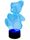 3D LED-Lampe Teddybär Kinderzimmer Tischlampe Farbwechsel Nachttischlampe Lampen