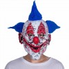 Funny Clown Maske als Party-Maske mit blauen Haare für Halloween Karneval Fastnacht 