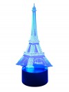 3D LED-Lampe Eiffelturm Tischlampe Wohnlicht Nachttischlampe RGB Tischleuchte