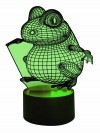 originelle 3D LED-Lampe niedlicher Frosch als Tischlampe für das Kinderzimmer