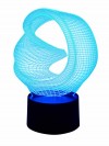 Originelle 3D LED-Lampe Magic Circle Mehrfarbenlicht Deko-Leuchte Designerlampe Nachttischlampe Tischlampe