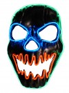 Halloween Horror  Leucht-Maske leuchtender LED Totenkopf für Karneval und Fasching
