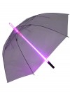 LED-Regenschirm Transparent mit leuchtendem Stab und eingearbeiteter Taschenlampe