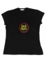 LED T-Shirt aus Baumwolle Schwarz mit Leucht-Motiv "Bad Girl"  originelles  outfit für Mädchen, Frauen in Größe S, M, L, XL, XXL, XXXL