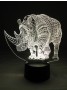 3D-LED Lampe Nashorn