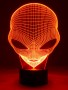 originelle 3D Effekt LED Lampe Alien