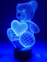 3D LED Lampe Teddybär