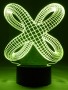 originelle 3D Effekt LED-Lampe Motiv Krake Seestern