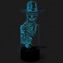 3D LEd Lampe Cowboy Django