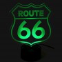 3D Nachttischlampe Route 66