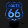 3D Led Lampe Route66